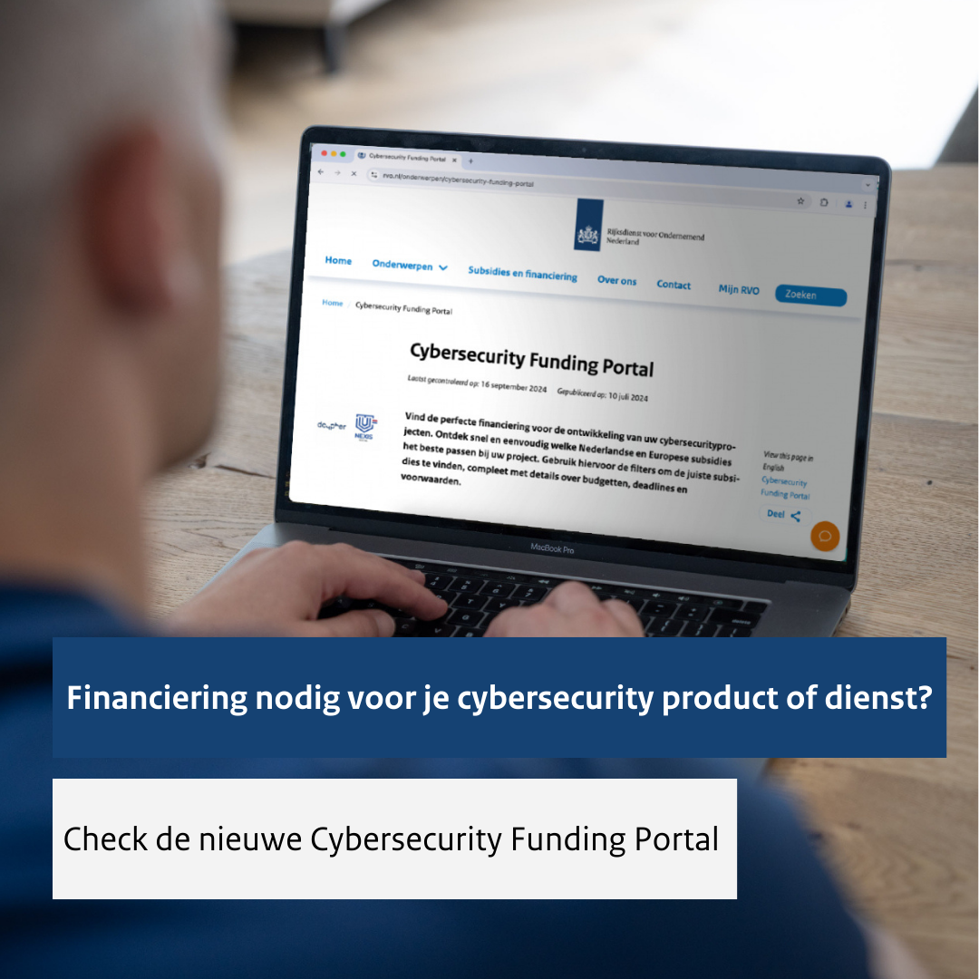 Check de nieuwe Cybersecurity Funding Portal